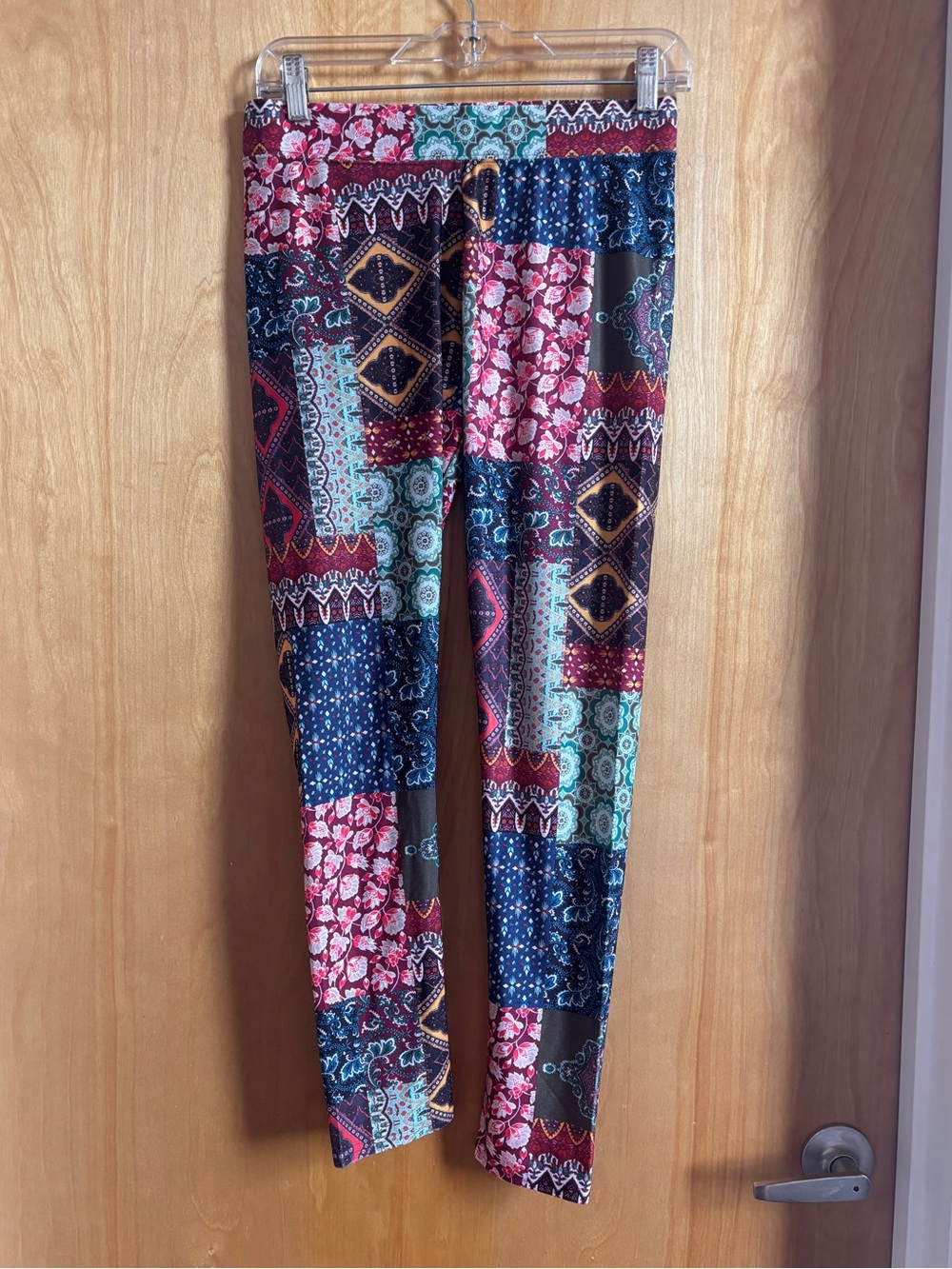 American Eagle Boho Leggings Pattern Patchwork Multicolor Floral Flower Pants